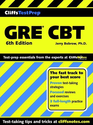 cover image of CliffsTestPrep GRE CBT